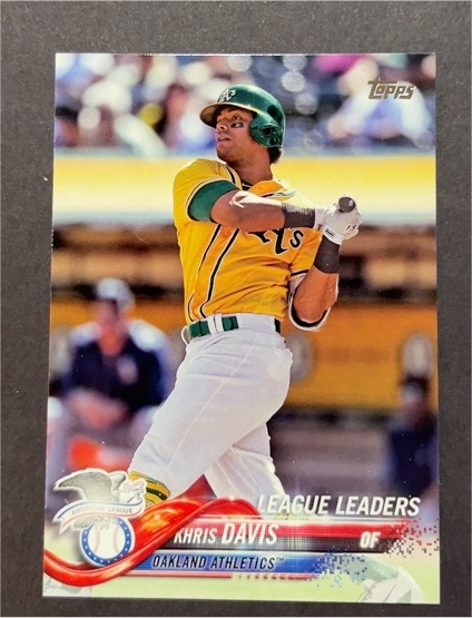 2018 Topps #218 Khris Davis League Leaders — front