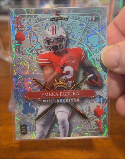 2024 Wild Card Stacked Deck King of Hearts Emeka Egbuka — front