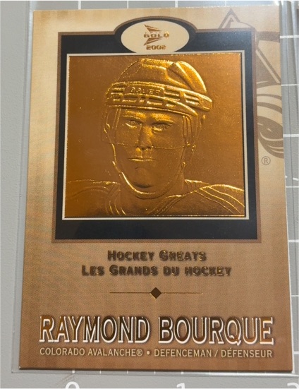 2001-02 McDonald's Pacific Hockey Greats #1 Raymond Bourque — front