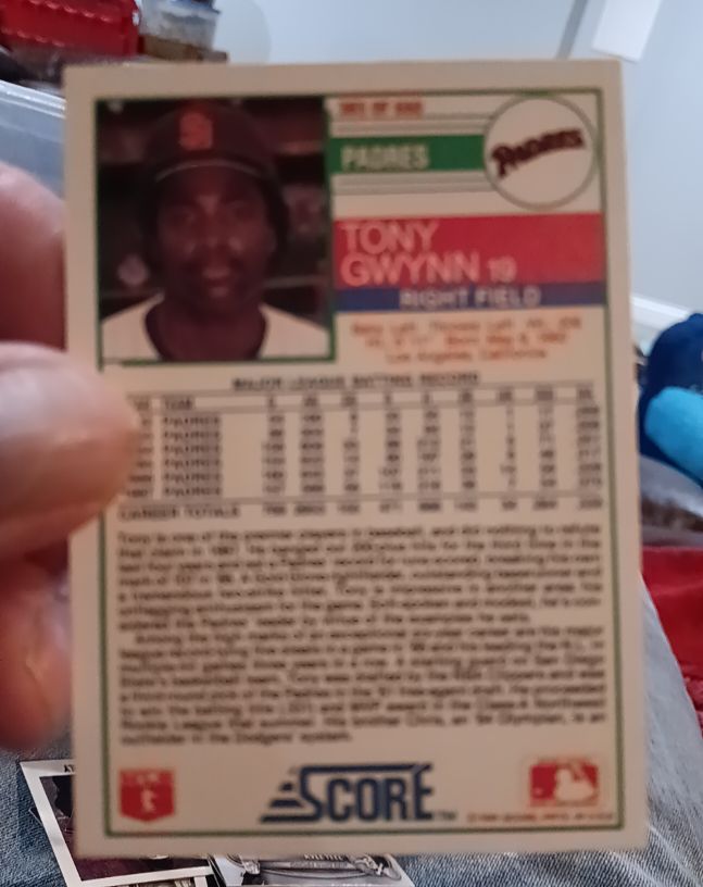 1988 Score #265 Tony Gwynn — front