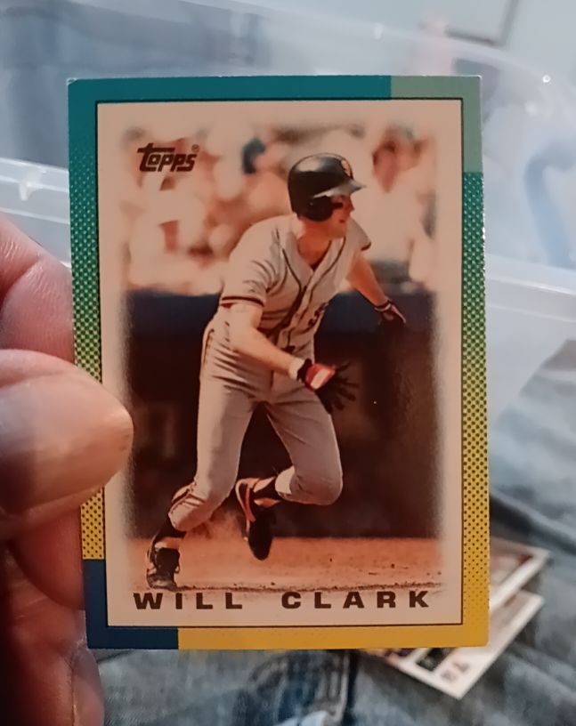 1990 Topps Major League Leaders Mini #84 Will Clark — front