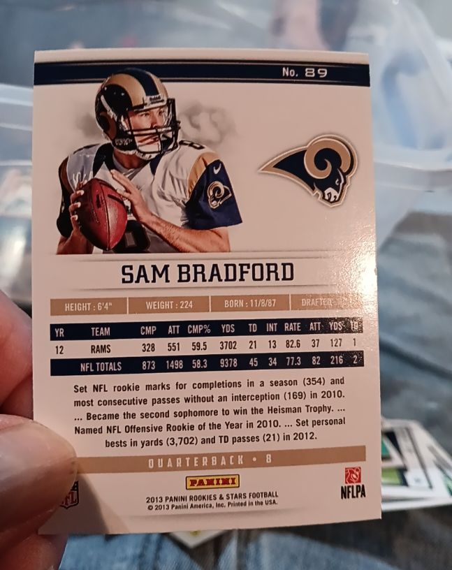 2013 Panini Rookies & Stars #89 Sam Bradford — front