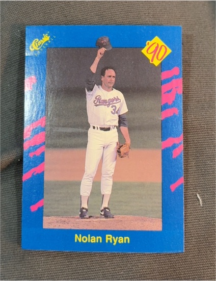 1990 Classic Blue #1 Nolan Ryan Texas Rangers — front
