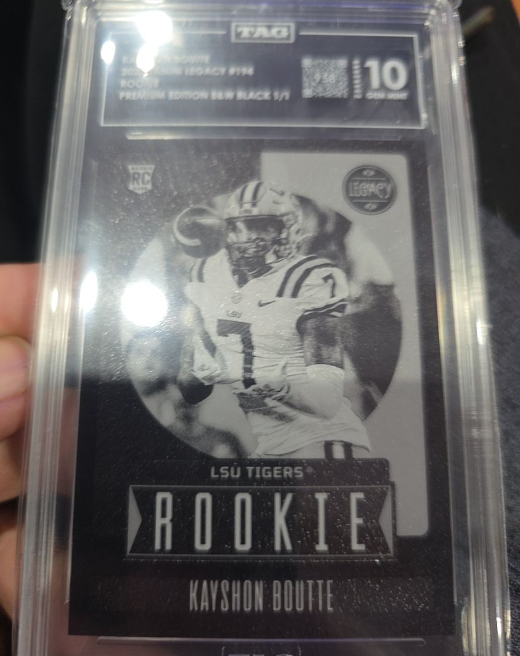 2023 Panini Legacy Rookie Kayshon Boutte Black & White 1/1 — front