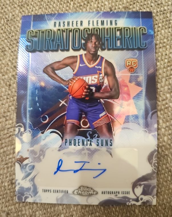 2025-26 Topps Chrome #Rasheer Fleming Stratospheric Rookie Autograph — front