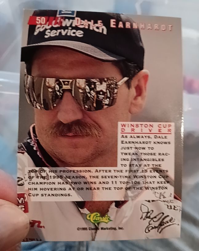 1995 Classic #50 Dale Earnhardt — front