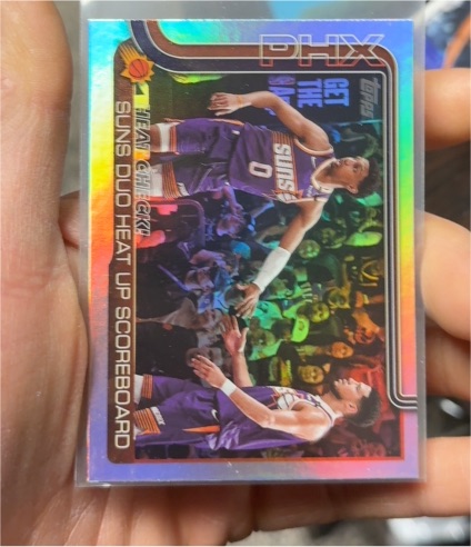 2025-26 Topps #294 Heat Check! Suns Duo Heat Up Scoreboard — front