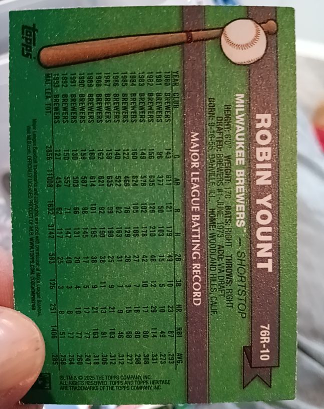 1976 Topps #76R-10 Robin Yount — front