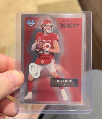 2025 Bowman Chrome University #55AV-12 John Mateer — front