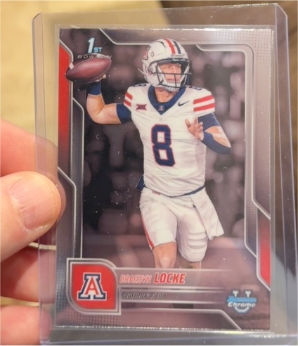 2025 Bowman Chrome University #40 Braedyn Locke — front