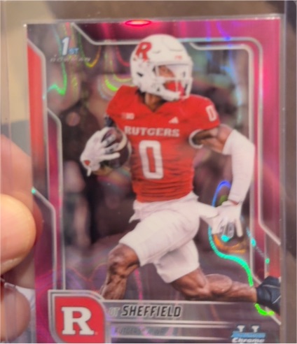 2025 Bowman University Chrome #136 DT Sheffield — front