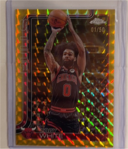 2025-26 Topps Chrome #80 Coby White — front