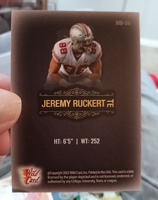 2022 Wild Card Matte #MB-59 Jeremy Ruckert — front