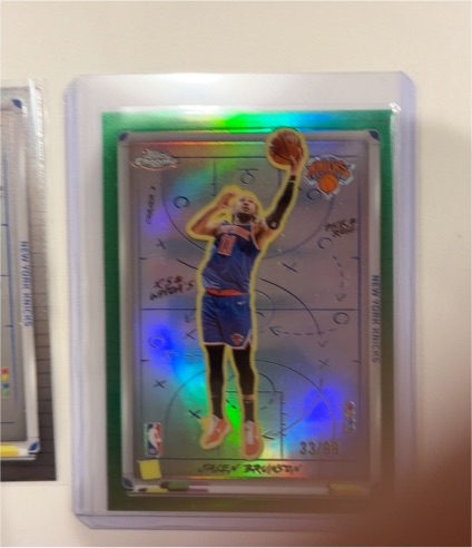 2025-26 Topps Chrome #XW-2 Jalen Brunson X's & Whoa's Green Refractor — front