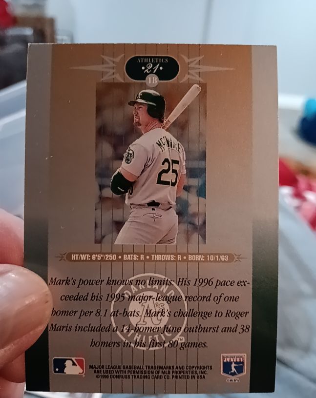 1996 Donruss #21 Mark McGwire — front