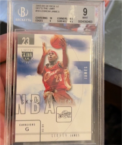 2003-04 Skybox Limited Edition Sky's the Limit #16 LeBron James — front