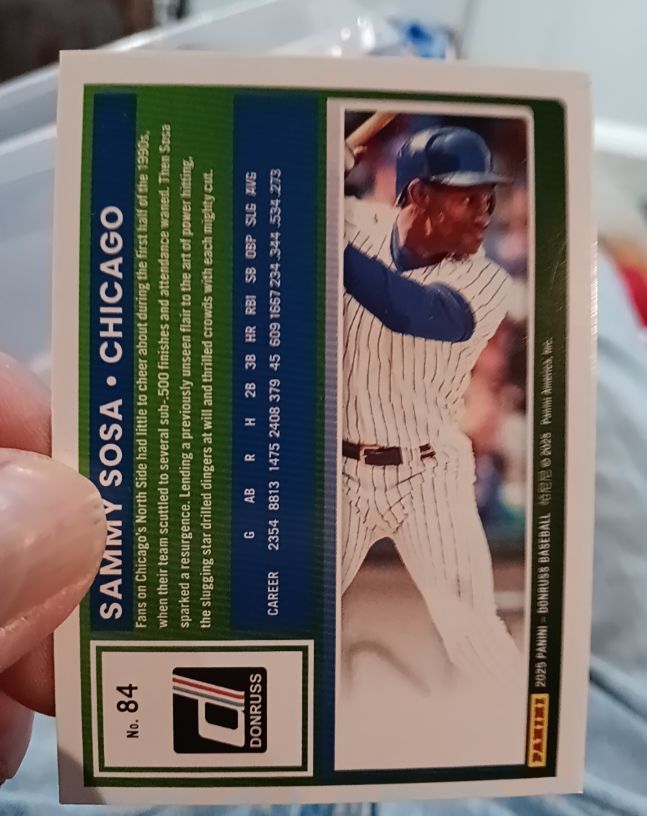 2025 Donruss #84 Sammy Sosa — front