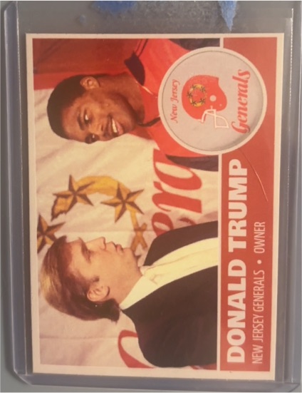 1980 Donald Trump New Jersey Generals Owner Football Card — front