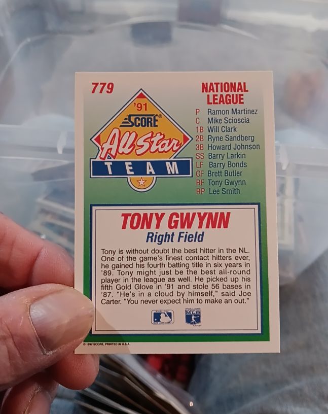 1992 Score All-Star #779 Tony Gwynn — front