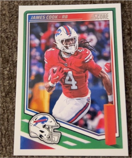 2025 Panini Score #124 James Cook — front
