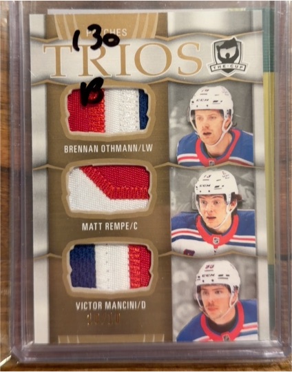 2024-25 Upper Deck The Cup Trios #C3-BBN Brennan Othmann / Matt Rempe / Victor Mancini — front