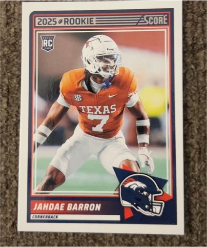 2025 Panini Score #89 Jahdae Barron RC — front