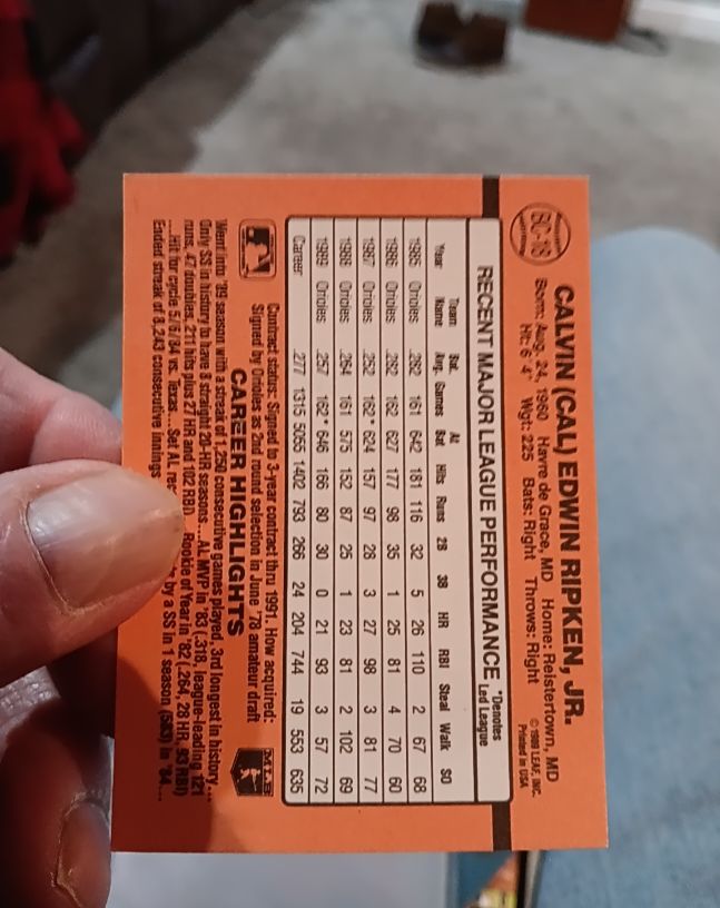 1990 Donruss #96 Calvin (Cal) Ripken Jr. — front
