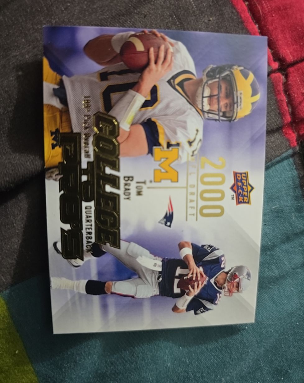 2009 Upper Deck College to Pros #CTP-TB Tom Brady — front