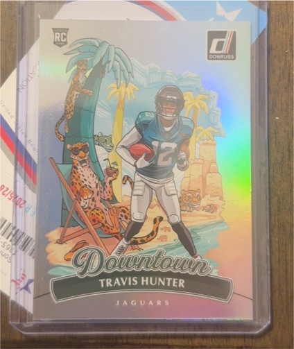 2025 Panini Donruss #13 Travis Hunter Downtown Rookie Card — front