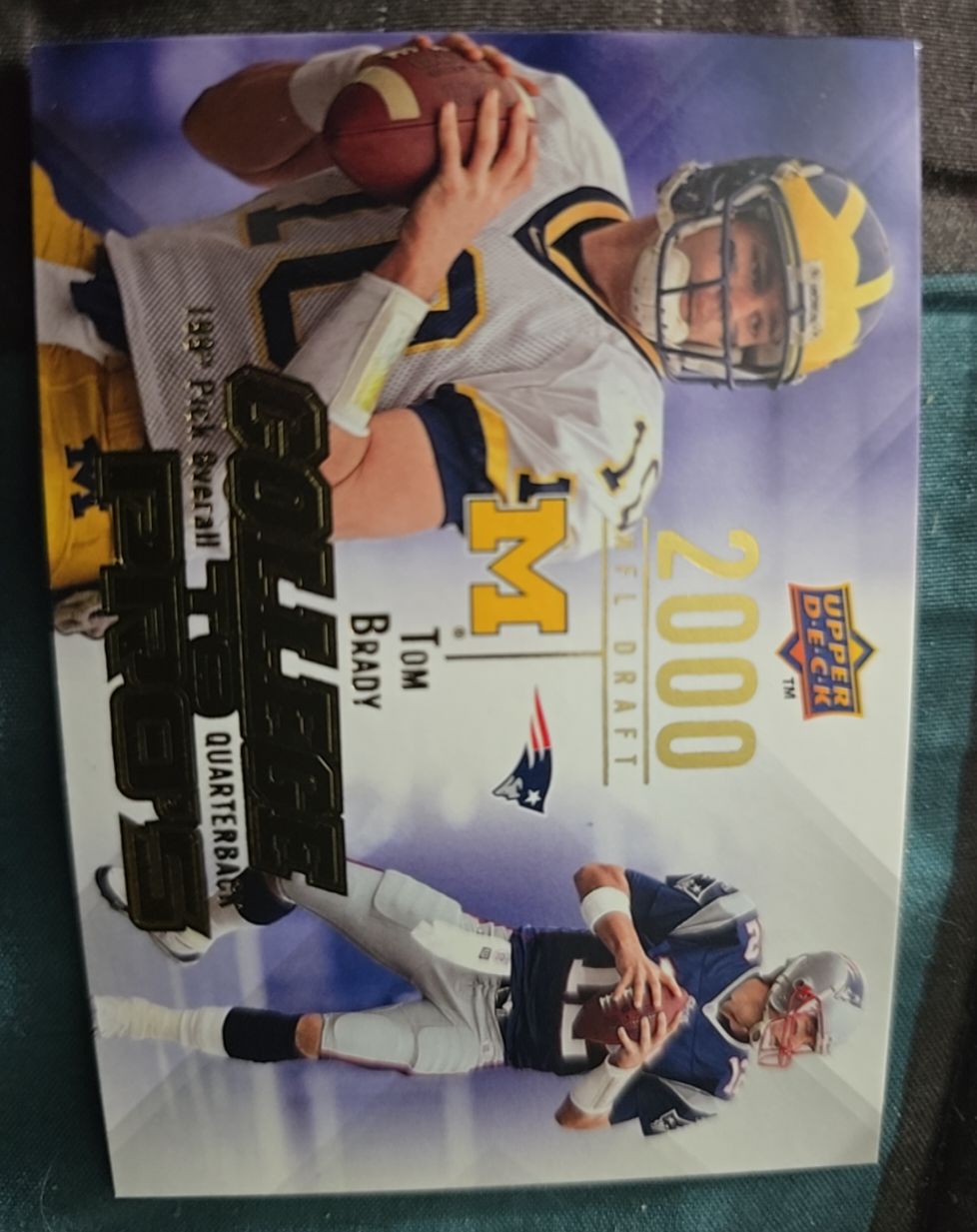 2000 Upper Deck College to Pros #CTP-TB Tom Brady — front