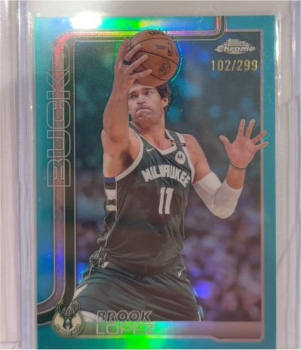 2025-26 Topps Chrome #102 Brook Lopez — front