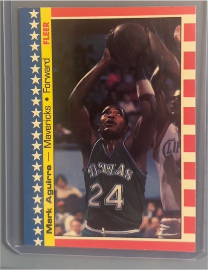 1987-88 Fleer Stickers #9 Mark Aguirre Dallas Mavericks — front