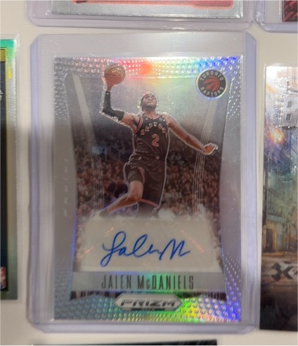 2023-24 Panini Prizm Deca Signatures #DS-JMC Jalen McDaniels — front