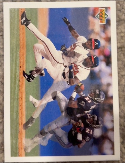1992 Upper Deck #SP3 Deion Sanders and Bo Jackson — front