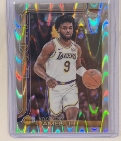 2025-26 Topps Chrome #182 Bronny James Jr. — front