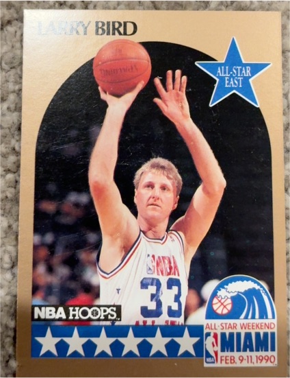 1990-91 NBA Hoops #2 Larry Bird — front