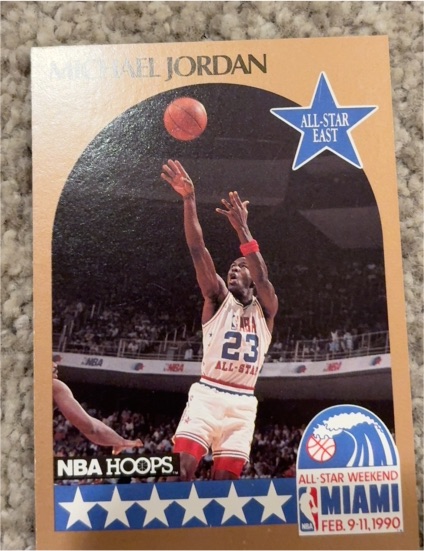 1990-91 Hoops #5 Michael Jordan All-Star — front