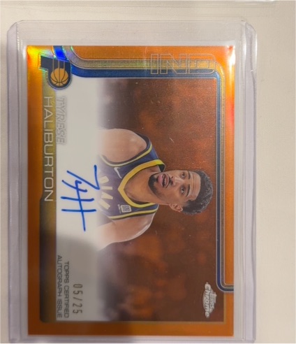 2025 Topps Chrome #05/25 Tyrese Haliburton — front