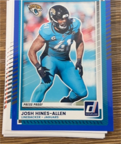 2025 Donruss #252 Josh Hines-Allen — front