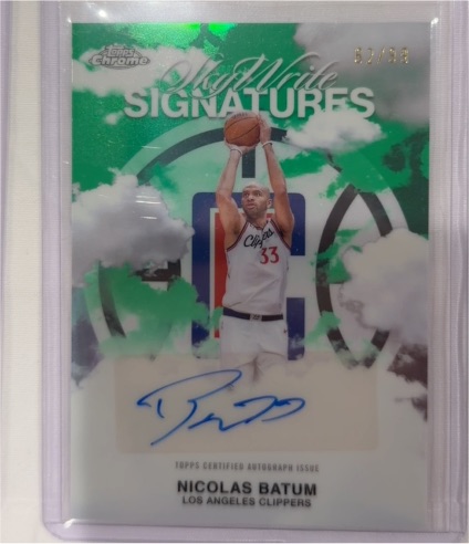 2025 Topps Chrome Sky Write Signatures #SWS-NB Nicolas Batum — front
