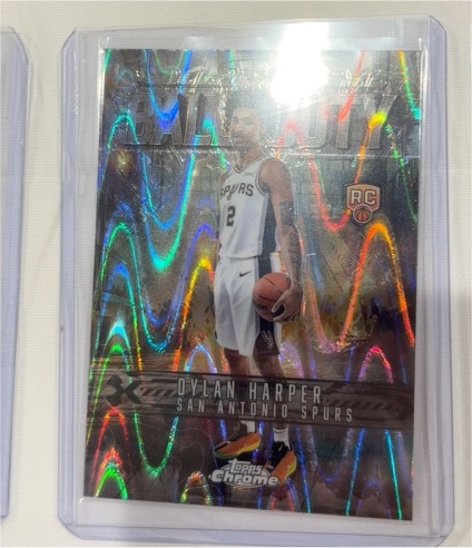 2025-26 Topps Chrome #BD-22 Dylan Harper Ball of Duty Raywave Refractor Rookie Card — front