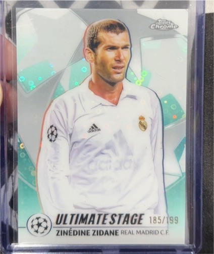 2025 Topps UEFA Flagship #US-24 Zinédine Zidane Ultimate Stage Chrome — front