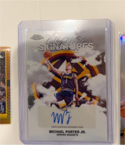 2025-26 Topps Chrome Sky Write Signatures Michael Porter Jr. — front