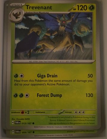 2022 Pokemon Scarlet & Violet #009 Trevenant — front