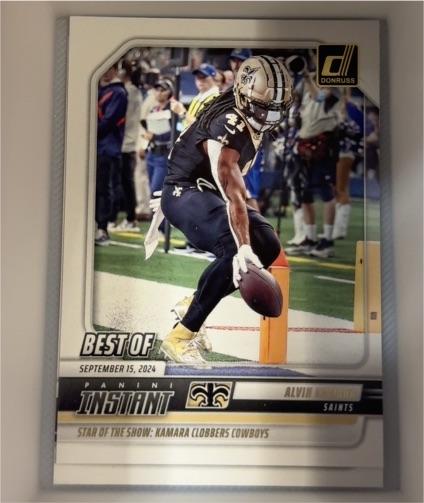 2025 Donruss #INS-AKA Alvin Kamara Best of Instant — front