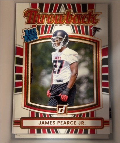 2025 Panini Donruss #13 James Pearce Jr. Rated Rookie Throwback — front