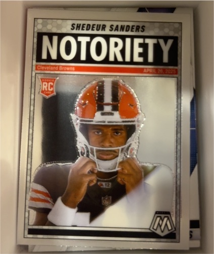 2025 Panini Mosaic Notoriety #13 Shedeur Sanders — front