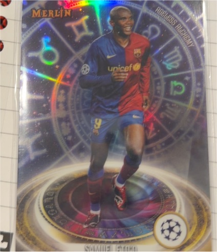 2023-24 Topps Merlin UEFA Club Competitions #AA-17 Samuel Eto'o Ageless Alchemy — front
