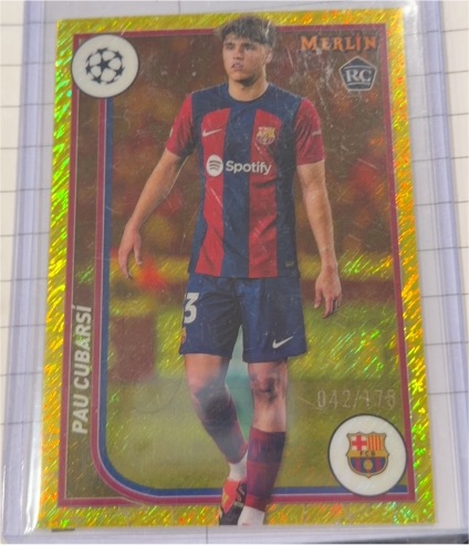 2023-24 Topps Merlin UEFA Club Competitions #103 Pau Cubarsi — front