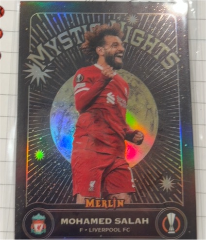 2023-24 Topps Merlin UEFA Club Competitions Mystic Nights #MN-3 Mohamed Salah — front